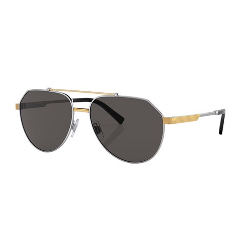 Dolce & Gabbana Dg 6185 501/87 Unisex Square Sunglasses Black/gold 55mm :  Target