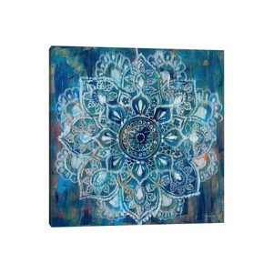 Mandala in Blue II by Danhui Nai Unframed Wall Canvas - iCanvas - 1 of 4