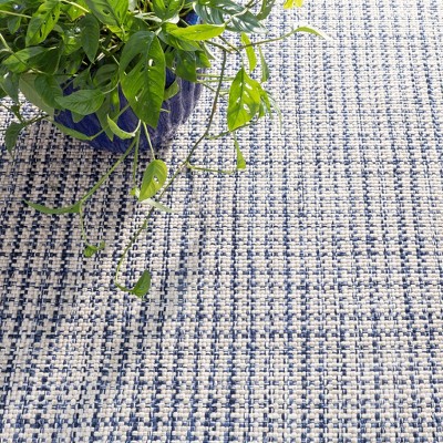 Journey Handmade Rectangular Blue Geometric Area Rug