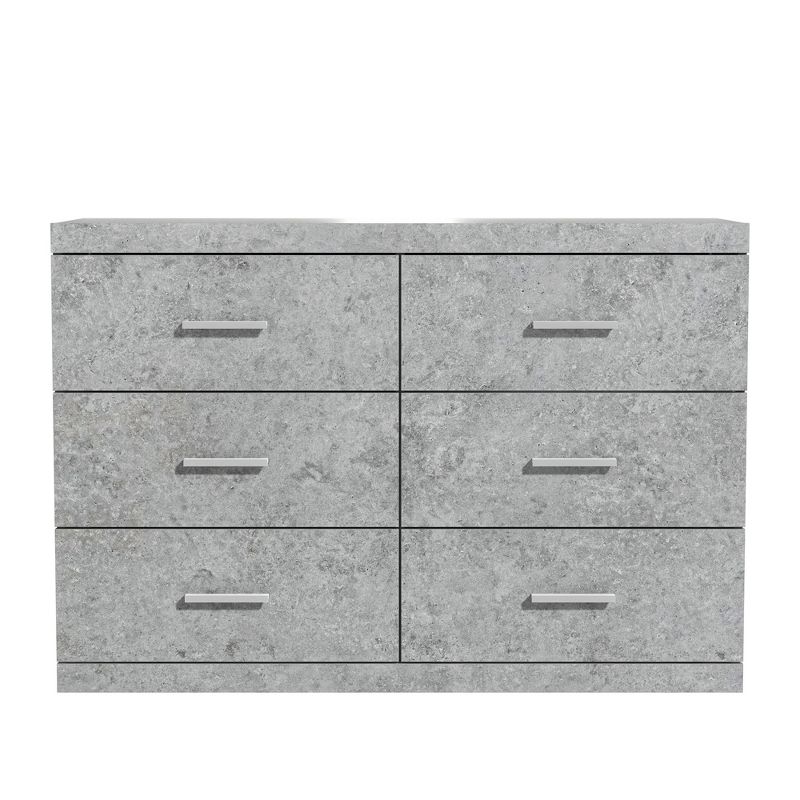 Galano Hamsper 6-Drawer Dresser (31.7 in. × 46.5 in. × 16.3 in.) in Dusty Gray Oak, Knotty Oak, Dark Gray Oak, Concrete Gray, 3 of 15