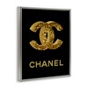 Stupell Industries Gleaming Fashion Brand Logo Black Floater Framed Canvas Wall Art - 3 of 4