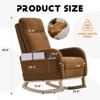 KTMBDW Rocking Chair Nursery, Teddy Upholstered Glider Rocker with High Backrest,Reading Chair Modern Rocking Accent Chairs for Living Room, Bedroom - 2 of 4