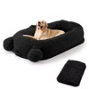 Human Dog Bed, 71''x45''x12'' Large Dog Bed with Blanket & 2 Side Storage Pockets, Portable Handle, Removable Cover, Human Size Dog Bed - 4 of 4