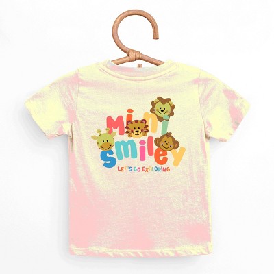 The Juniper Shop Mini Smiley Let's Go Exploring Front and Back Toddler Short Sleeve Tee