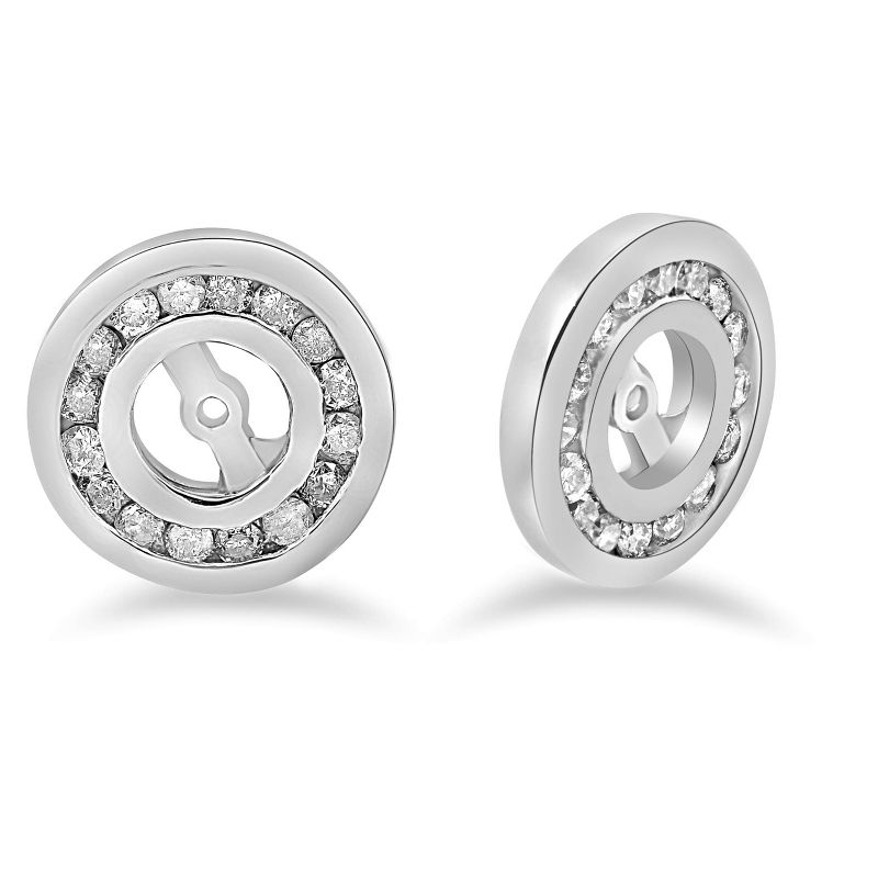 Pompeii3 1/2 cttw Diamond Earring Jackets 14K White Gold (up to 4mm), 2 of 4