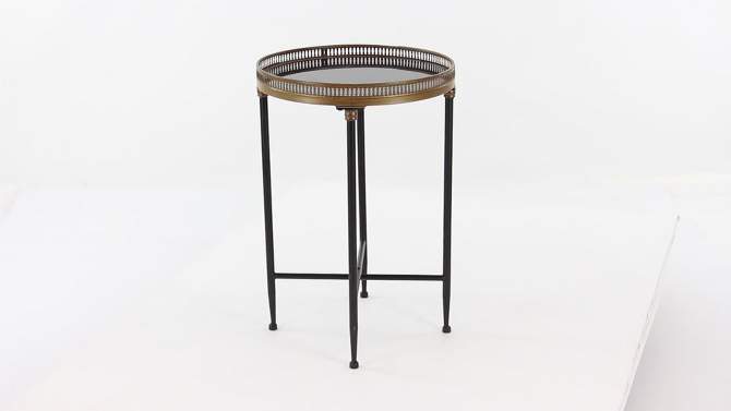 Traditional Iron Accent Table Black - Olivia &#38; May, 2 of 15, play video