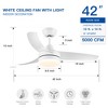 Gulches 42 inch indoor white ceiling fan with LED light - 3 of 4