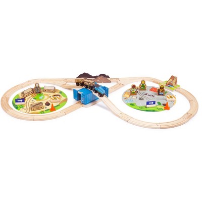 Wooden Train Set 12 Pcs – Wooden Track Train Toys For Toddlers