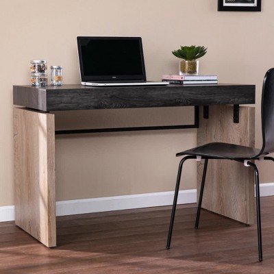 Wennan Modern Faux Marble Desk Black/White - Aiden Lane