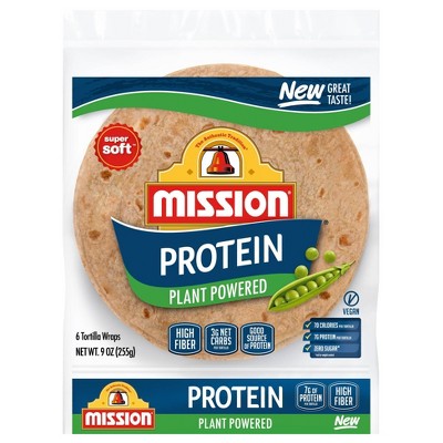 Mission Vegan Protein Plant Powered Tortillas - 9oz/8ct