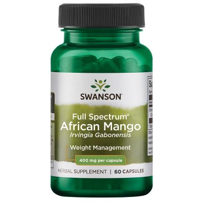 Swanson Herbal Supplements Full Spectrum African Mango Irvingia Gabonensis 400 mg 60 Caps.