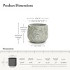 LuxenHome Round Cement Planter – Rustic Gray Pot with Drainage Hole & Plug for Indoor/Outdoor Plants - 3 of 4