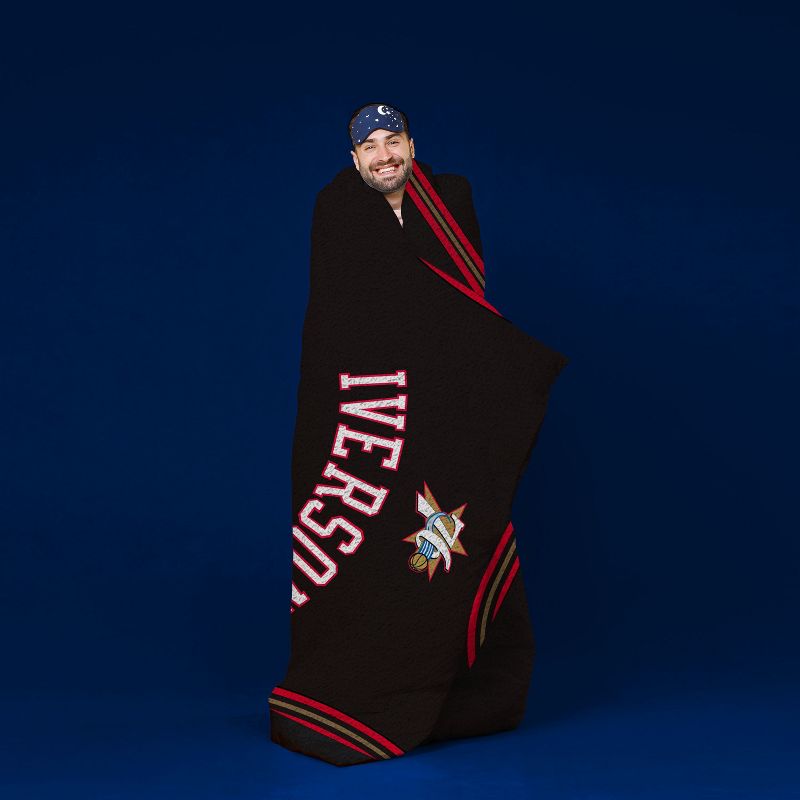 Sleep Squad Philadelphia 76ers Allen Iverson 60 x 80 Raschel Plush Jersey Blanket, 5 of 7