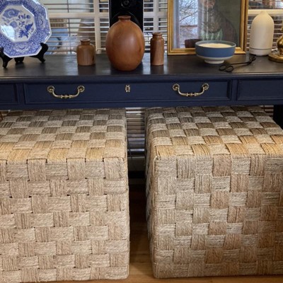 Lynwood Checkerboard Woven Cube - Threshold™ designed with Studio McGee main image 0
