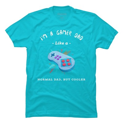 Men's Design By Humans Gamer Dad Like A Normal Dad, But Cooler By KaiHamilton T-Shirt