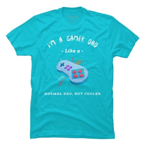 Men's Design By Humans Gamer Dad Like A Normal Dad, But Cooler By KaiHamilton T-Shirt - 1 of 2