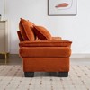 CAVINAS Loveseat Sofa with 2 Supportive Pillows, 23 Inch Corduroy Sofa, Comfy Upholstered Seat Sofa Couch for Bedroom, Living Room, Apartment - 3 of 4