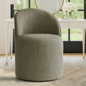 Comfy Accent Chair Armless Upholstered Accent Chair​ with Castors Rolling Accent Chair Living Room -Tanpinhause - 1 of 4