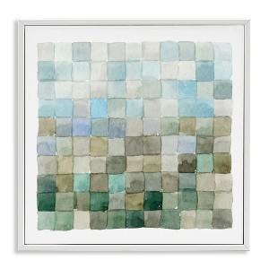 Stupell Industries Modern Watercolor Checkered Shapes, 12" x 12" - 1 of 4