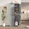 Pantry Cabinet, 70" Tall Kitchen Pantry Storage Cabinet w/Doors & Adjustable Shelves, Freestanding Wooden Cupboard for Bathroom, Dining Room - 4 of 4