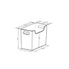 Large Multipurpose Storage Bin Clear - Brightroom™: Polyethylene, Universal Utility, 9.75" H, 855 Volume, Spot Clean - image 4 of 4