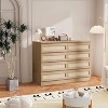 8-Drawer Dresser Chest, Rattan-Inspired Bedroom Storage with MDF & PB Construction, for Nursery, Living Room & Entryway - 4 of 4