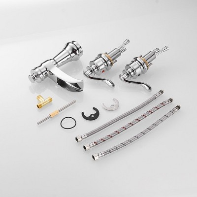 Chrome 8 in. Waterfall Widespread 2-Handle Bathroom Faucet