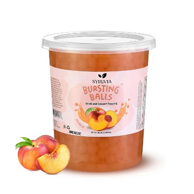 Syruvia Peach Popping Boba Pearls – 2 lb