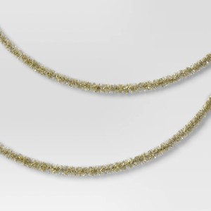 10' Christmas Tinsel Garland Mega Wide Cut Gold and Narrow Cut Silver - Wondershop™ - 1 of 3