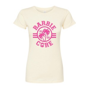 Women's - Barbie - Barbiecore Collegiate Fitted Graphic T-Shirt - 1 of 3