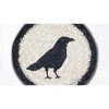 Earth Rugs Farmhouse Crow Coaster – Rustic Country Kitchen 5"x5" Table Protector - 2 of 3