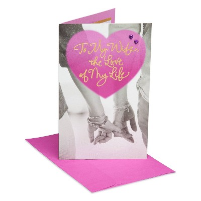 Valentine's Day Card 'Wife to Wife' with Foil