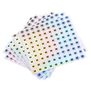 Unique Bargains Laser Capital Alphabet Round Self-Adhesive Reflective Letter Stickers 10 Pcs - 1 of 4
