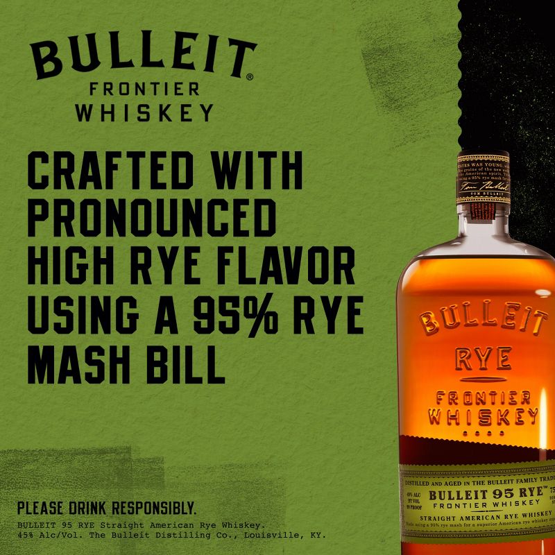 Bulleit 95 Rye Frontier Whiskey - 750ml Bottle, 5 of 8