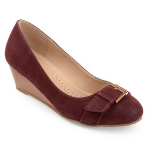 Journee Collection Womens Graysn Comfort Insole Slip On Round Toe Wedge - 1 of 4