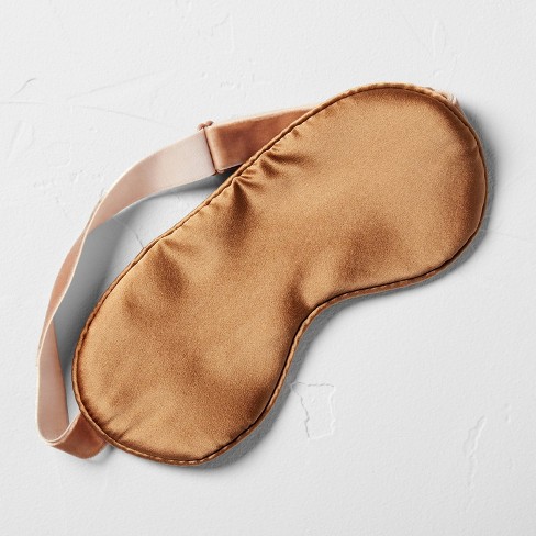 Solid Silk Eye Mask Warm Brown - Casaluna™