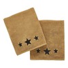 Black Stars Tan Bath Towel Set of 2 27x54 VHC Brands - 3 of 4