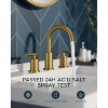 Mixxidea Bathroom Faucet 3 Hole, 8" Brushed Gold - 2 of 3