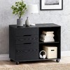 JIONJOY 31.3" Wide 3-Drawer Mobile File Cabinet with Locking Casters & Cable Management - 2 of 4