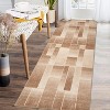 Fulvari Washable Indoor Runner Rug with Rubber Backing,Modern Geometric Patchwork Aesthetic Carpet for Bedroom,Hallway - 4 of 4