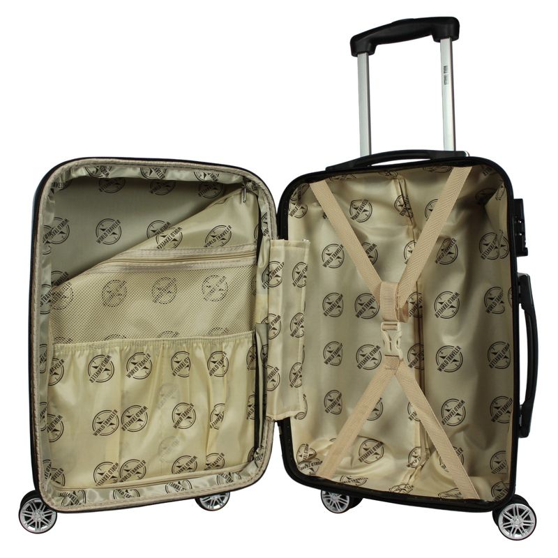 World Traveler Butterfly 4 Piece Hardside Upright Spinner Luggage Set, 4 of 10