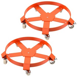 55 Gallon Drum Dolly, Heavy Duty 1250LBS Barrel Cart, Non-Tipping Hand Truck with Casters for Warehouse - 1 of 4