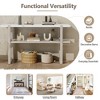 Wooakway Retro Console Table With 2-Tier Open Storage Shelf, Sofa Table, Narrow Entryway Table With Marble-Effect Top For Hallway, Living Room - 4 of 4