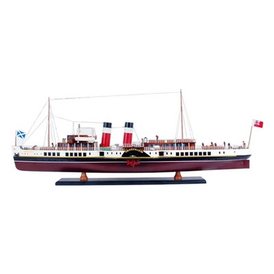 Old Modern Handicrafts PS Waverley Ship Model – Medium, Handcrafted Wood, 29.9" Paddle Steamer Replica