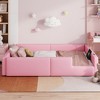 Twin Size Upholstered Platform Bed with Guardrail and Charging Station - 4 of 4