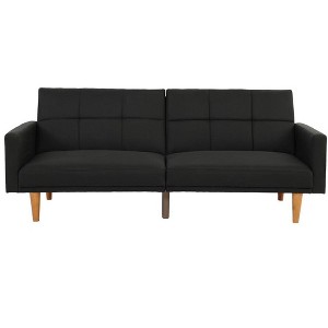 NicBex Modern Comfy Loveseat Sofa Convertible Sleeper Sofa Bed Tufted Buttons Sofa Couch with Wood Legs for Living Room,Apartment - 1 of 4