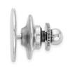 Black Bow Jewelry Rhodium Plated Sterling Silver Polished Round Lapel or Tie Pin, 13mm - 2 of 4