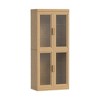 Dovelina Vertical Bookshelf Combination with Adjustable Shelves--Glass Door - 3 of 4
