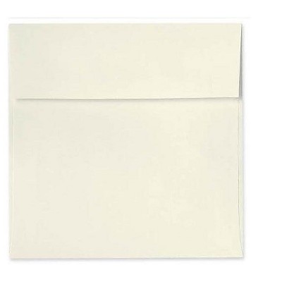 LUX 6 1/2 x 6 1/2 Square Envelopes 50/Box) 50/Box Natural Linen (8535-NLI-50)