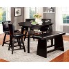Set of 2 Bronswood Curved Body Swivel Counter Height Barstools Black: Upholstered Faux Leather, Wood Frame - HOMES: Inside + Out - 3 of 3